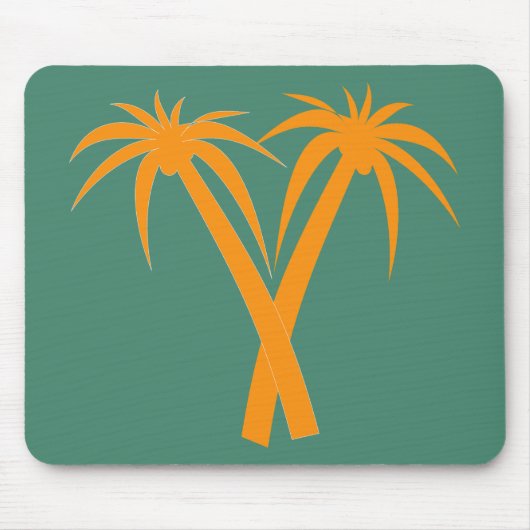 Tropical Palm Trees Orange Summer Mousepad (Vorne)