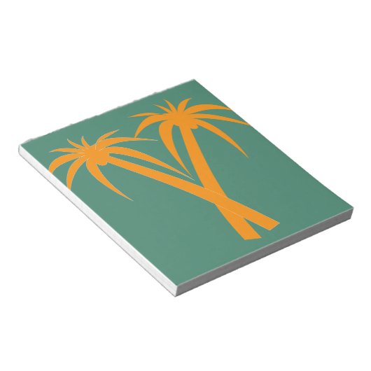 Tropical Palm Trees Orange Summer Notizblock (angewinkelt)