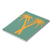 Tropical Palm Trees Orange Summer Notizblock (Rotiert)