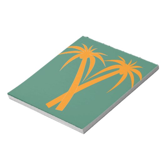 Tropical Palm Trees Orange Summer Notizblock (Rotiert)