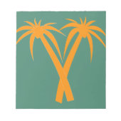 Tropical Palm Trees Orange Summer Notizblock (Vorderseite)