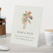 Tropical Palm Trees Pastel Boho Hochzeit Signage Sockelschild (In SItu)