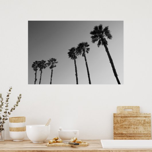 Tropical Palm Trees Poster, Print Poster (Küche)
