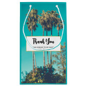 Tropical Palm Trees Retro Party Vielen Dank Kleine Geschenktüte (Rückseite)