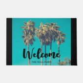 Tropical Palm Trees Retro Vibe Fußmatte (Vorderseite)