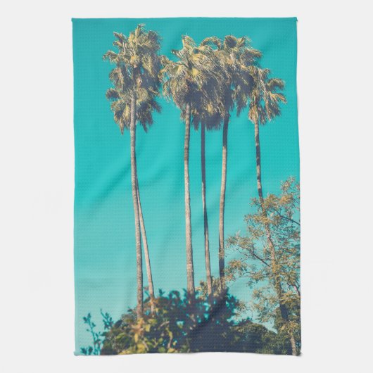 Tropical Palm Trees Retro Vibe Geschirrtuch (Vertikal)