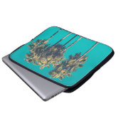 Tropical Palm Trees Retro Vibe Laptopschutzhülle (Vorne Knopf)