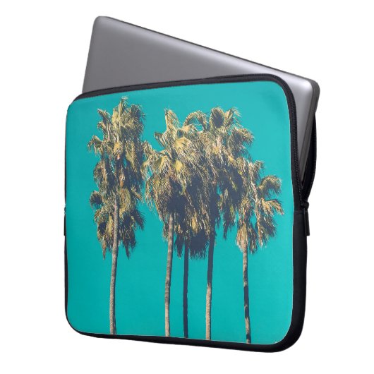 Tropical Palm Trees Retro Vibe Laptopschutzhülle (Vorderseite Links)