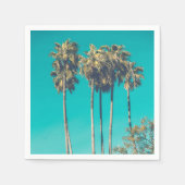 Tropical Palm Trees Retro Vibe Serviette (Vorderseite)