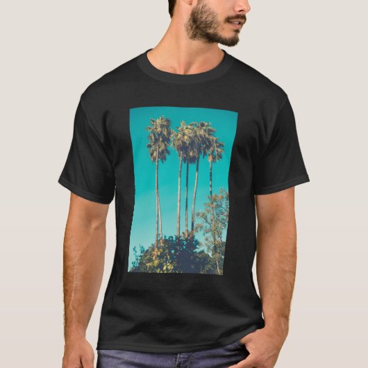 Tropical Palm Trees Retro Vibe T-Shirt (Vorderseite)