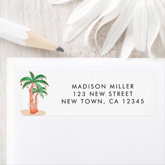 Tropical Palm Trees Return Address (Insitu)