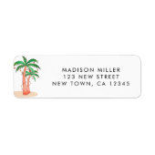 Tropical Palm Trees Return Address (Vorne)