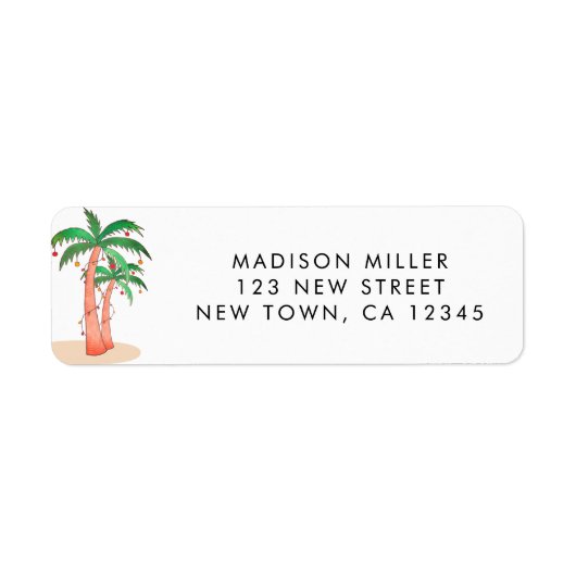 Tropical Palm Trees Return Address (Vorne)