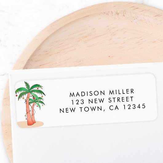 Tropical Palm Trees Return Address