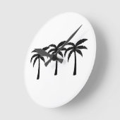 Tropical Palm Trees Runde Wanduhr (Winkel)