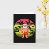 Tropical Palm Trees Santa Claus Sommer I Karte (Gelbe Blume)