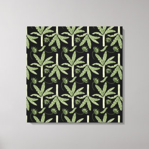 Tropical palm trees seamless pattern leinwanddruck
