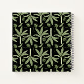Tropical palm trees seamless pattern notizblock (Rückseite)