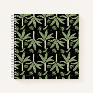 Tropical palm trees seamless pattern notizblock