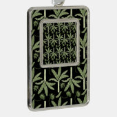 Tropical palm trees seamless pattern Rahmen-Ornament silber (Rechts)