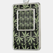 Tropical palm trees seamless pattern Rahmen-Ornament silber (Links)