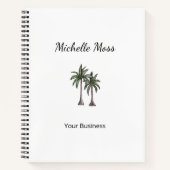 Tropical Palm Trees Simple Beach Notizblock (Vorderseite)