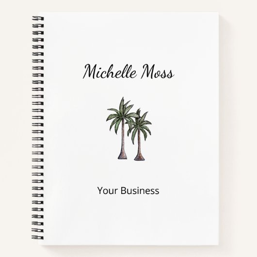 Tropical Palm Trees Simple Beach Notizblock (Vorderseite)