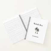 Tropical Palm Trees Simple Beach Notizblock (Innenseite)