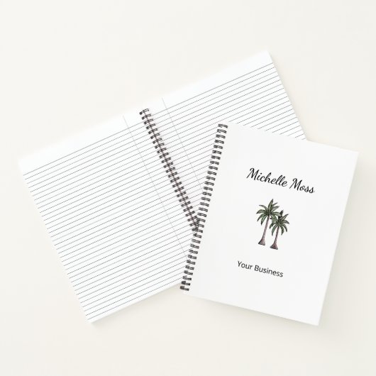 Tropical Palm Trees Simple Beach Notizblock (Innenseite)