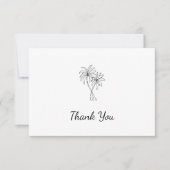 Tropical Palm Trees Simple Elegantes Brautparty Dankeskarte (Vorderseite)