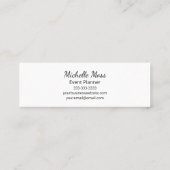 Tropical Palm Trees Simple Gold Botanical Black Mini Visitenkarte (Rückseite)