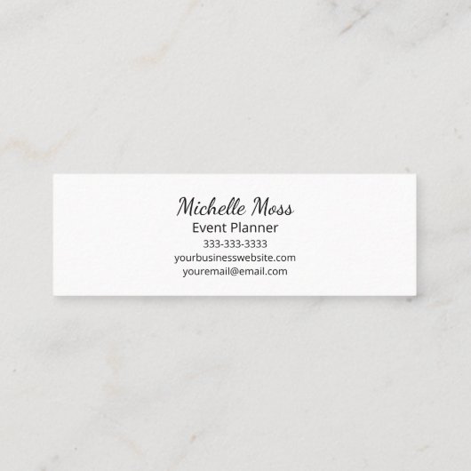 Tropical Palm Trees Simple Gold Botanical Black Mini Visitenkarte (Rückseite)