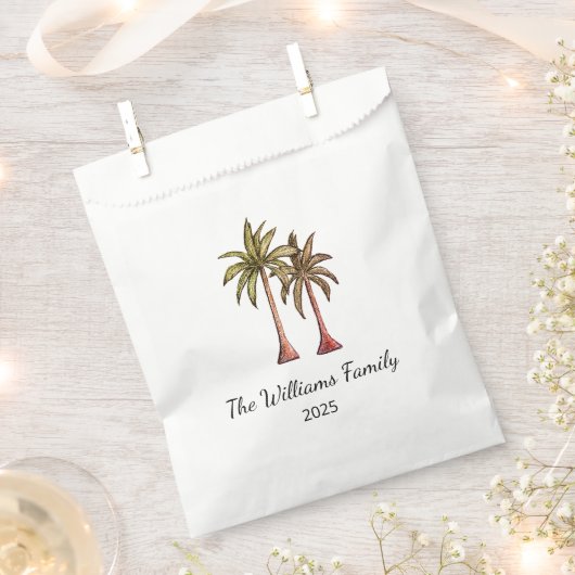 Tropical Palm Trees Summer Swim Pool Party Geschenktütchen (Ausgeschnitten)