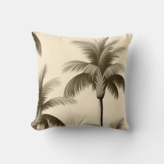 Tropical Palm Trees Throw Kissen (Vorderseite)