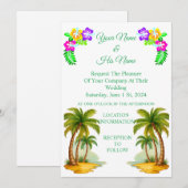 Tropical Palm Trees Thunder_Cove Einladung (Vorne/Hinten)