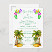 Tropical Palm Trees Thunder_Cove Einladungspostkarte (Vorne/Hinten)