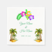 Tropical Palm Trees Thunder_Cove Serviette (Vorderseite)