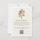 Tropical Palm Trees Watercolor Pastel Boho Hochzei RSVP Karte (Vorderseite)