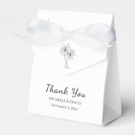 Tropical Palm Trees Wedding Danke Elegant Geschenkschachtel