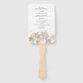 Tropical Palm Trees Wedding Program Fächer (Vorderseite)