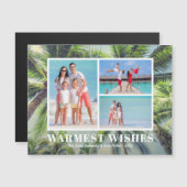 Tropical Palm Trees Weihnachts-Foto Magnetkarte Magneteinladung (Vorne/Hinten)