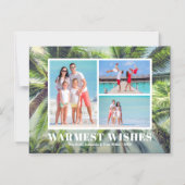 Tropical Palm Trees Weihnachts-Foto Magnetkarte Magneteinladung (Vorderseite)