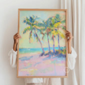 Tropical Palm Tremola Pastel Coastel Wine tasting  Poster