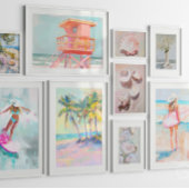 Tropical Palm Tremola Pastel Coastel Wine tasting Poster