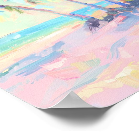 Tropical Palm Tremola Pastel Coastel Wine tasting  Poster (Ecke)