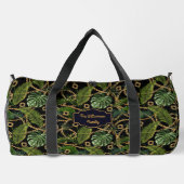 Tropical Palm Verlassen Golden Chains Luxus-Reise Duffle Bag (Rückseite)
