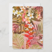 Tropical Palm Verlasst Virtual Baby Dusche Einladung (Rückseite)