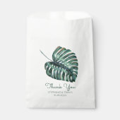 Tropical Palm Vielen Dank Monstera Wedding Geschenktütchen (Vorderseite)
