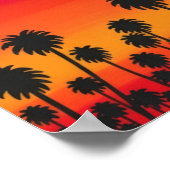 Tropical Palm Wall Art Poster (Ecke)