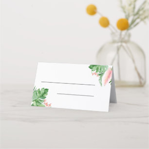 Tropical Palm Watercolor Wedding Platzkarte